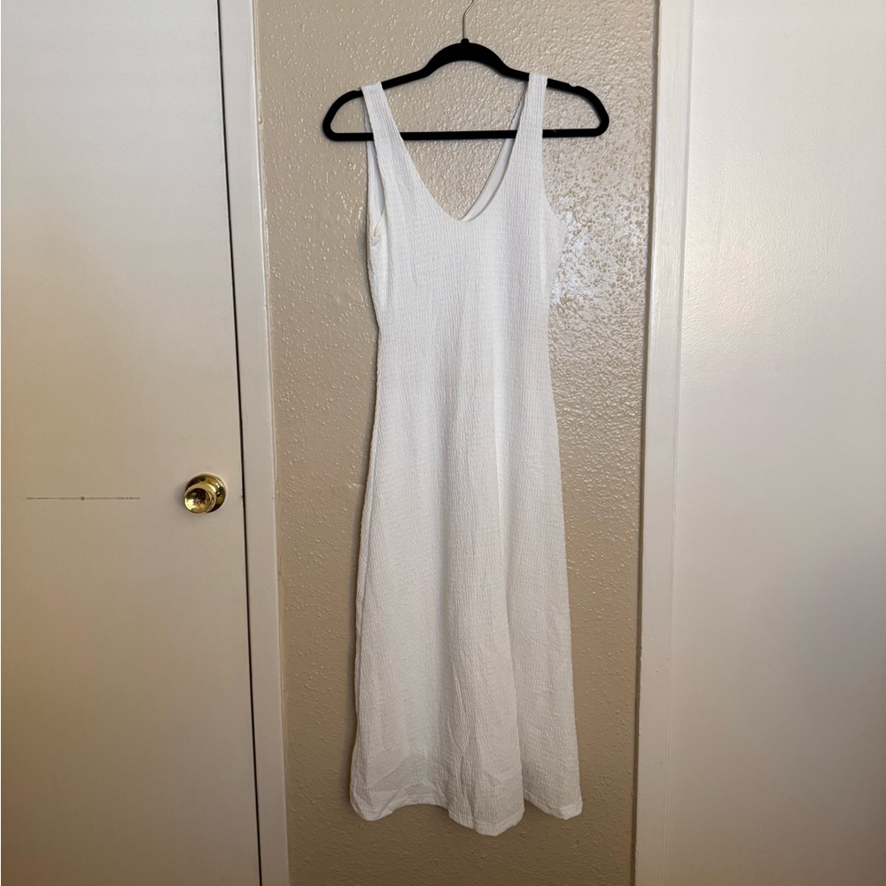 White, midi dress